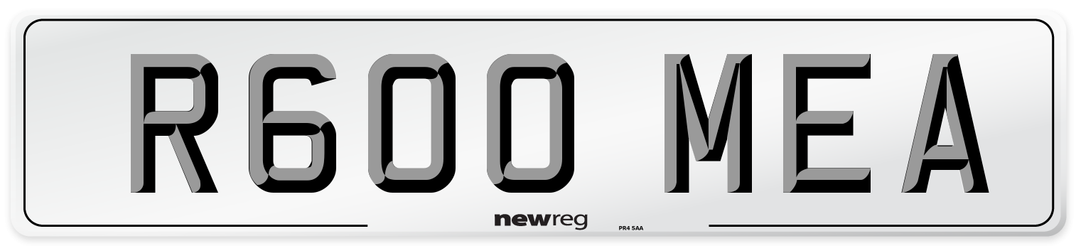 R600 MEA Number Plate from New Reg